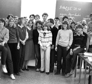 HöV-Studierende im Lehrsaal im Jahr 1984.
