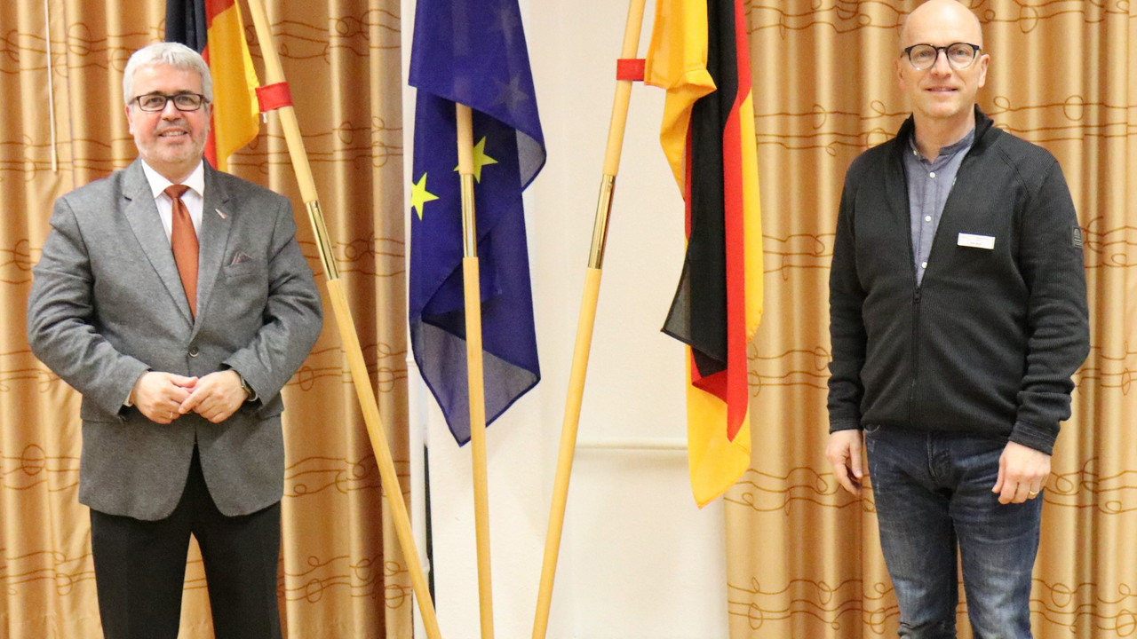 v.l. Direktor der HöV Klaus Weisbrod und Oberbürgermeister der Stadt Mayen Dirk Meid